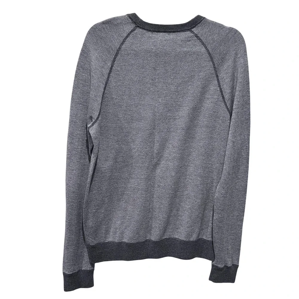 Banana Republic Mens Gray Textured‎ Crewneck Raglan Sleeve Sweater Size M